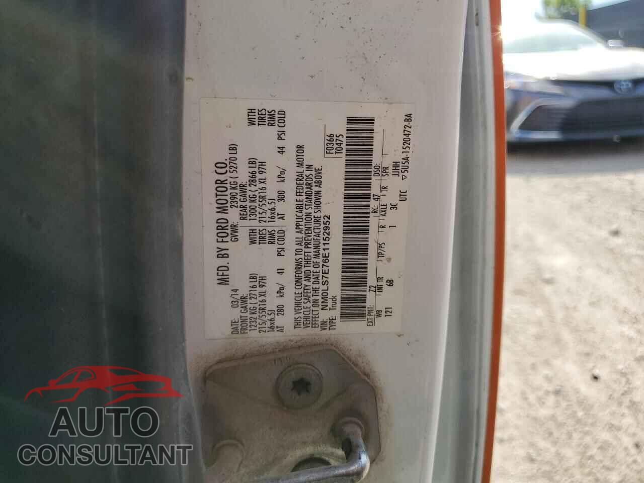 FORD TRANSIT 2014 - NM0LS7E76E1152952