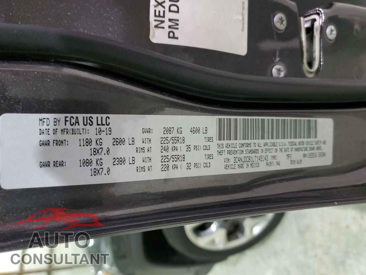 JEEP COMPASS 2020 - 3C4NJDCB1LT145143