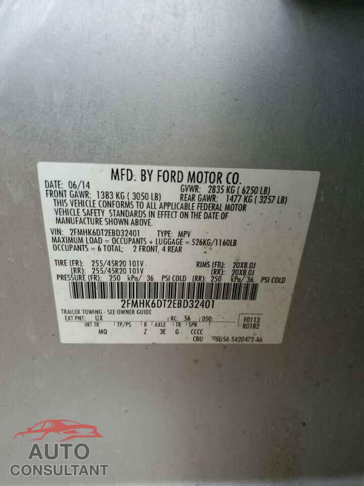 FORD FLEX 2014 - 2FMHK6DT2EBD32401