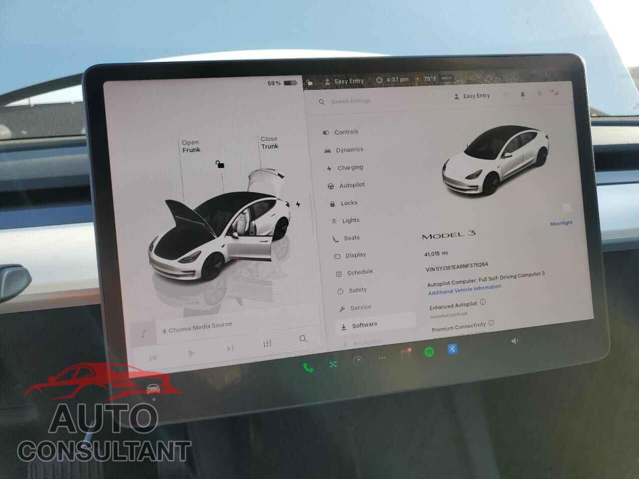TESLA MODEL 3 2022 - 5YJ3E1EA6NF376264