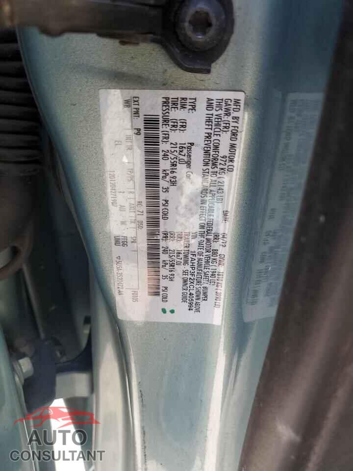 FORD FOCUS 2012 - 1FAHP3F2XCL405994