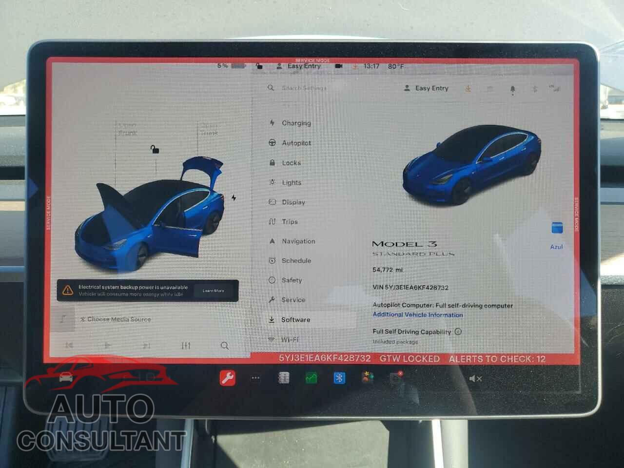 TESLA MODEL 3 2019 - 5YJ3E1EA6KF428732