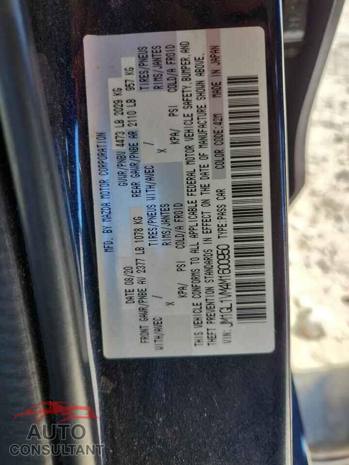 MAZDA 6 2021 - JM1GL1VM4M1600950