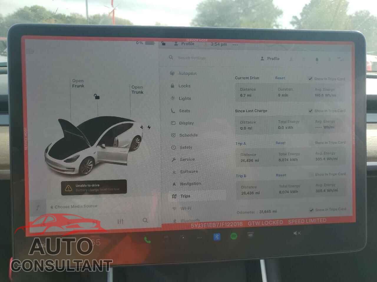 TESLA MODEL 3 2018 - 5YJ3E1EB7JF122016