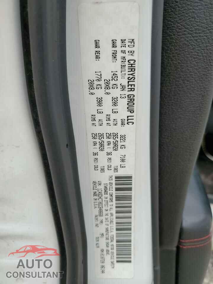 DODGE DURANGO 2013 - 1C4SDHCT0DC648668