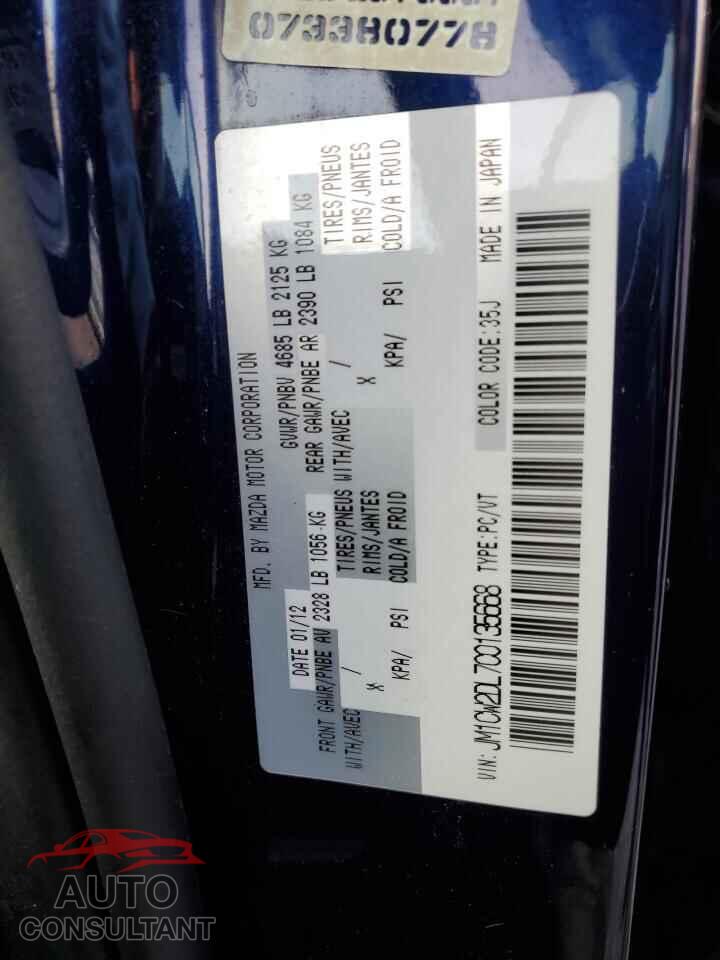 MAZDA 5 2012 - JM1CW2DL7C0135668
