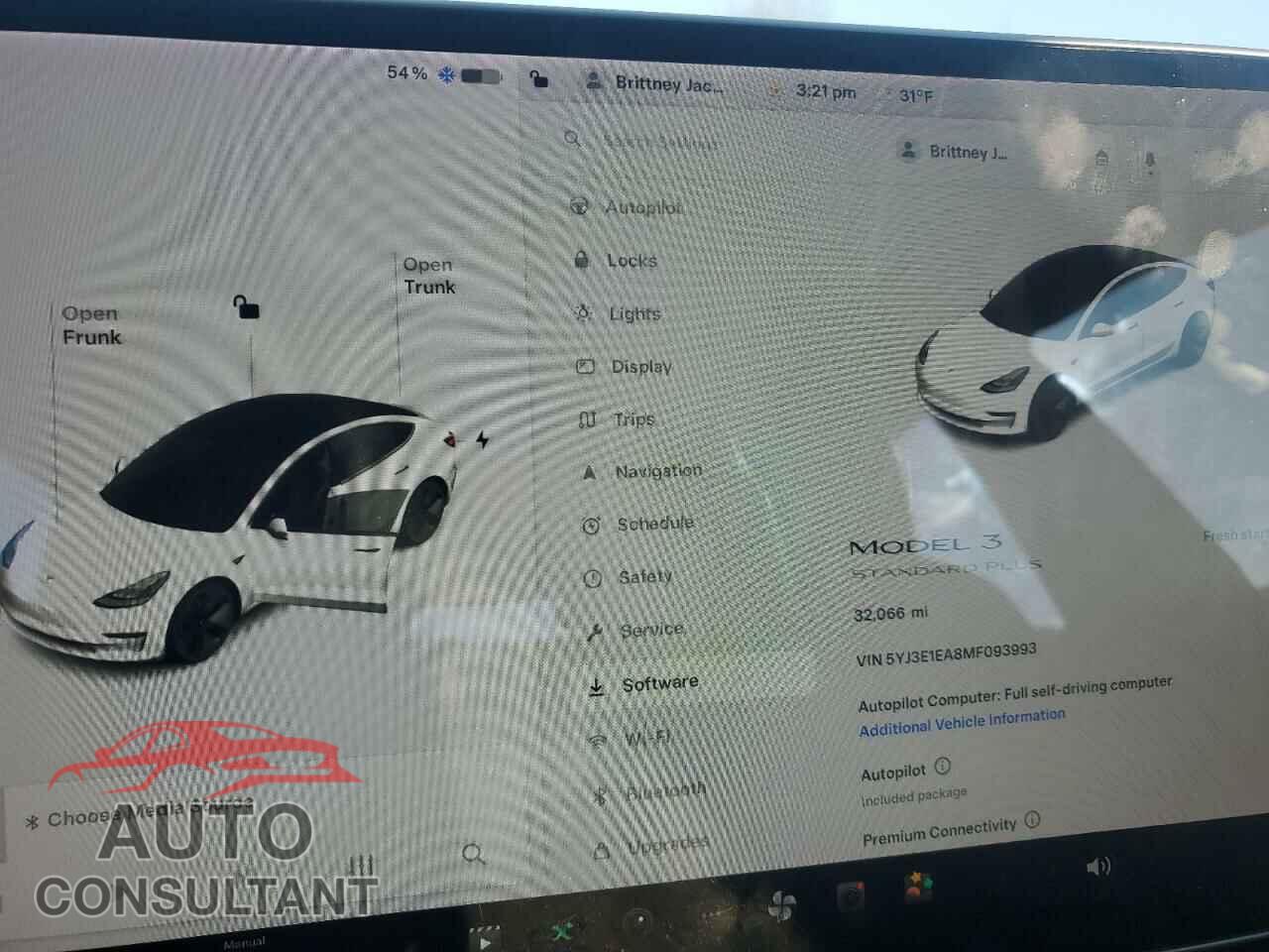 TESLA MODEL 3 2021 - 5YJ3E1EA8MF093993