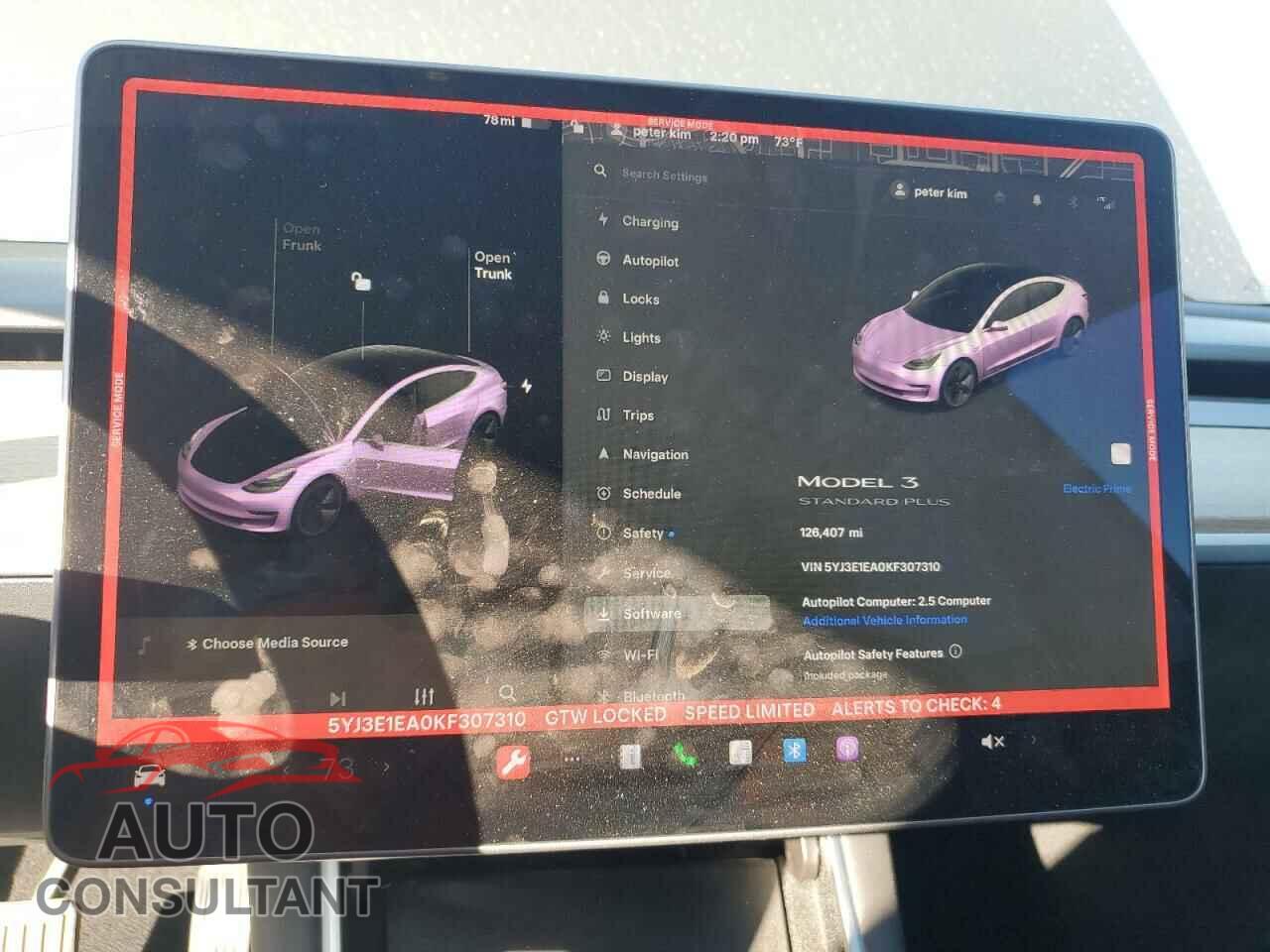 TESLA MODEL 3 2019 - 5YJ3E1EA0KF307310