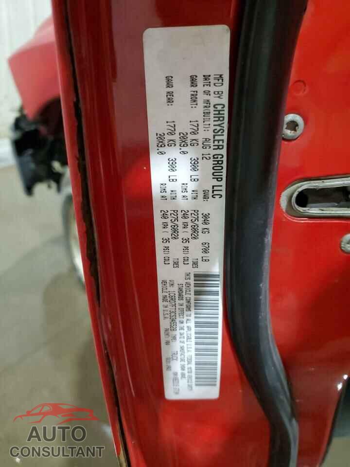 DODGE RAM 1500 2012 - 1C6RD7FT3CS345528