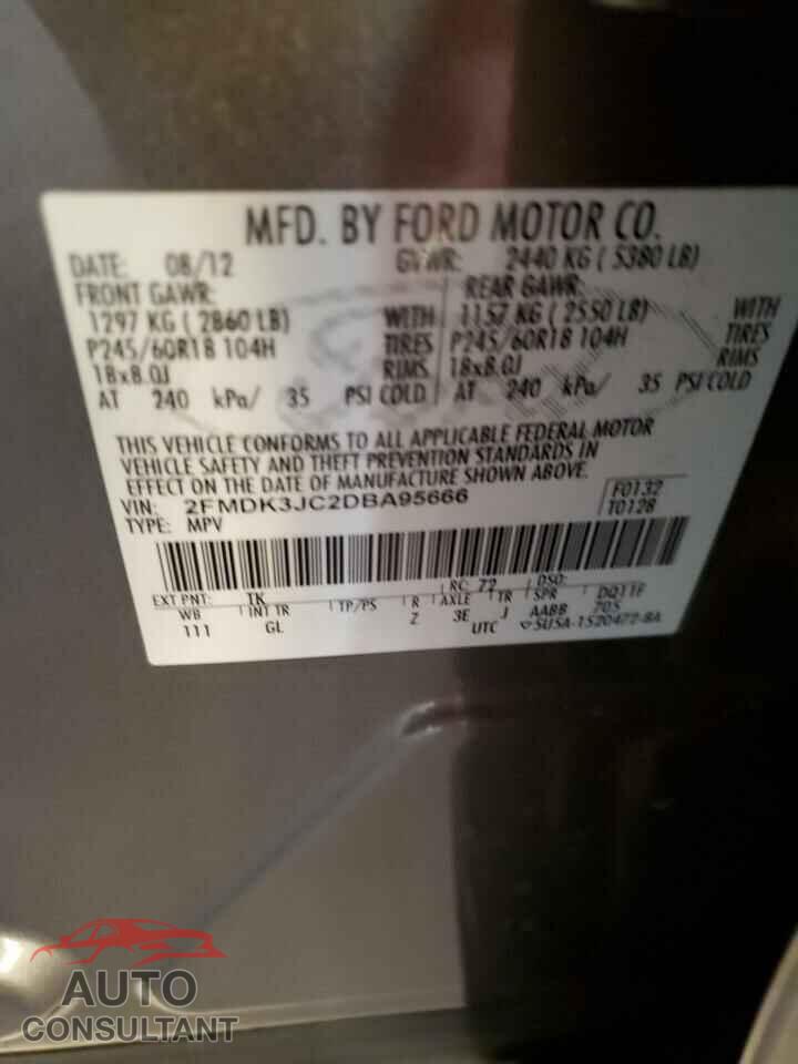 FORD EDGE 2013 - 2FMDK3JC2DBA95666
