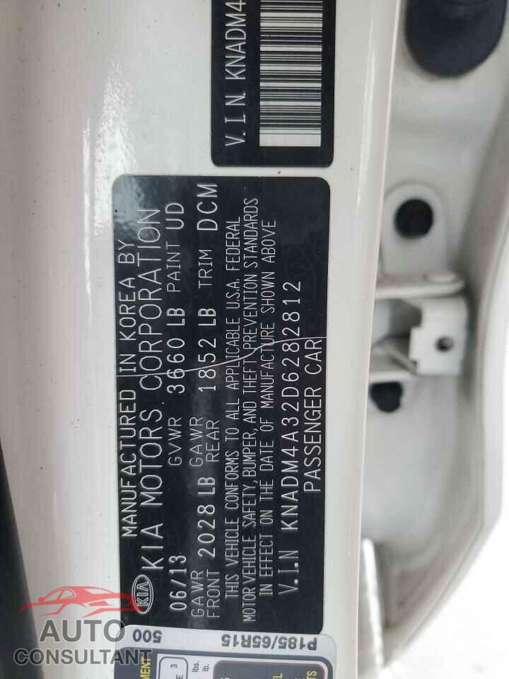 KIA RIO 2013 - KNADM4A32D6282812