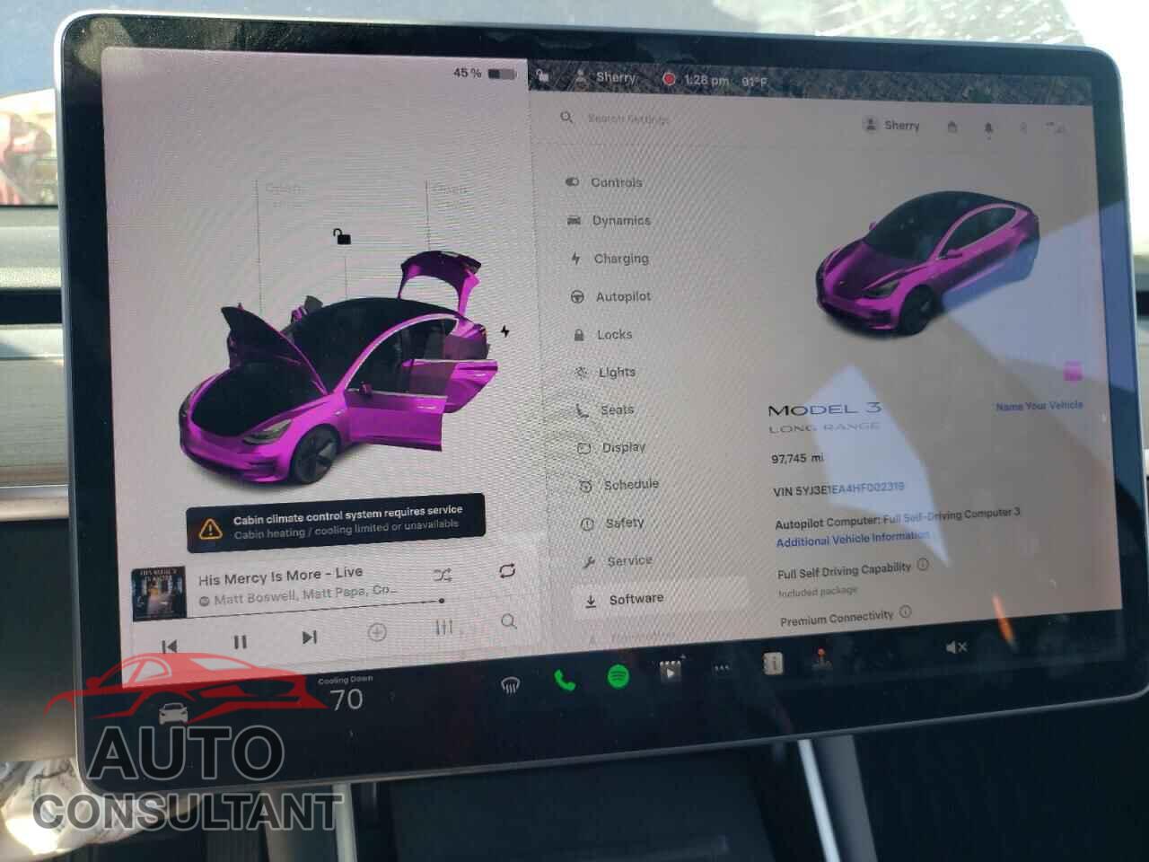 TESLA MODEL 3 2017 - 5YJ3E1EA4HF002319