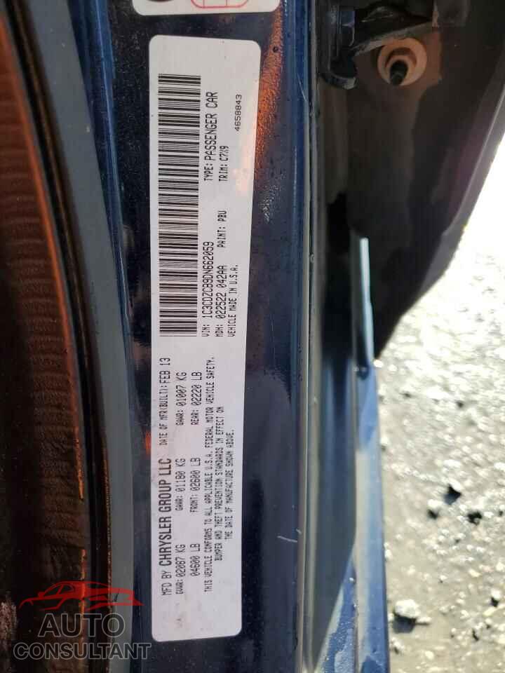 DODGE AVENGER 2013 - 1C3CDZCB9DN662059