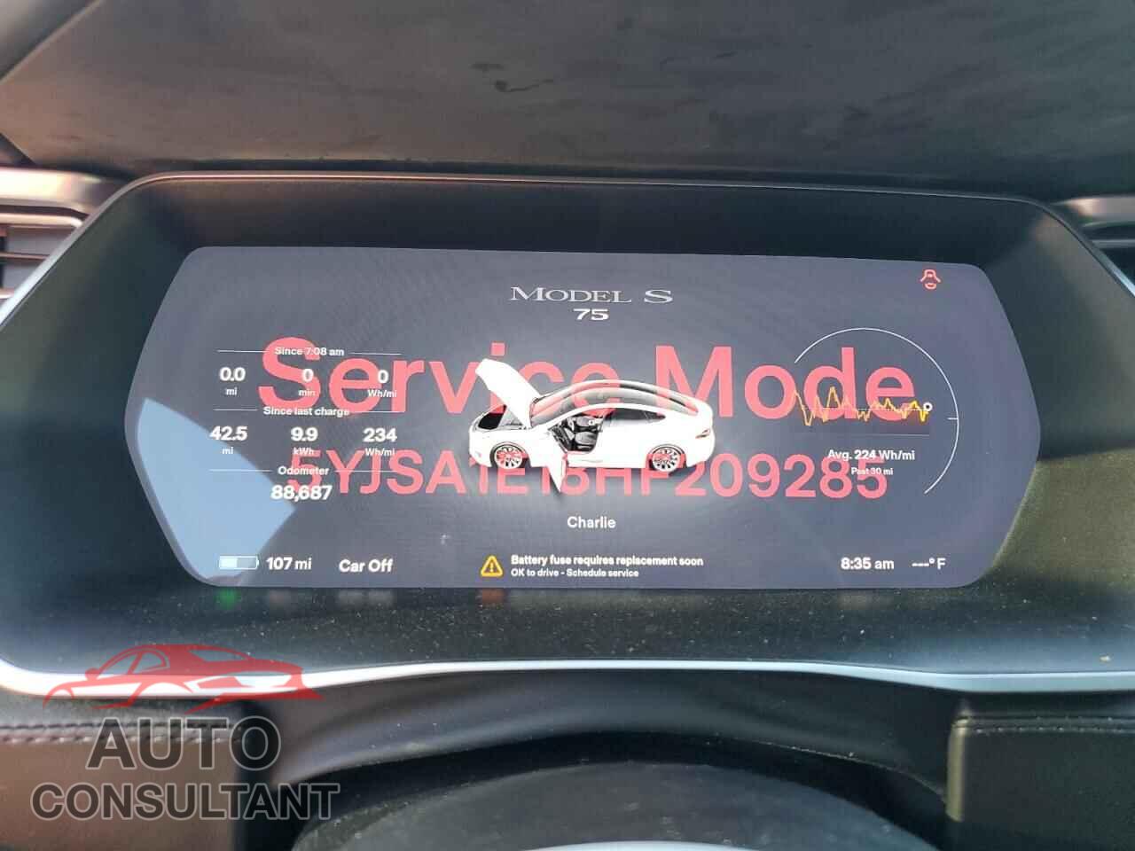 TESLA MODEL S 2017 - 5YJSA1E18HF209285
