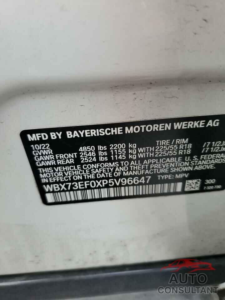 BMW X1 2023 - WBX73EF0XP5V96647