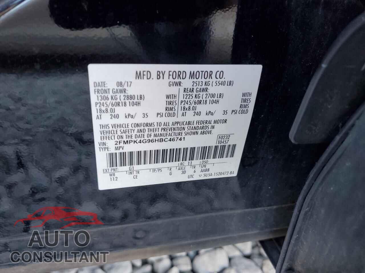 FORD EDGE 2017 - 2FMPK4G96HBC46741