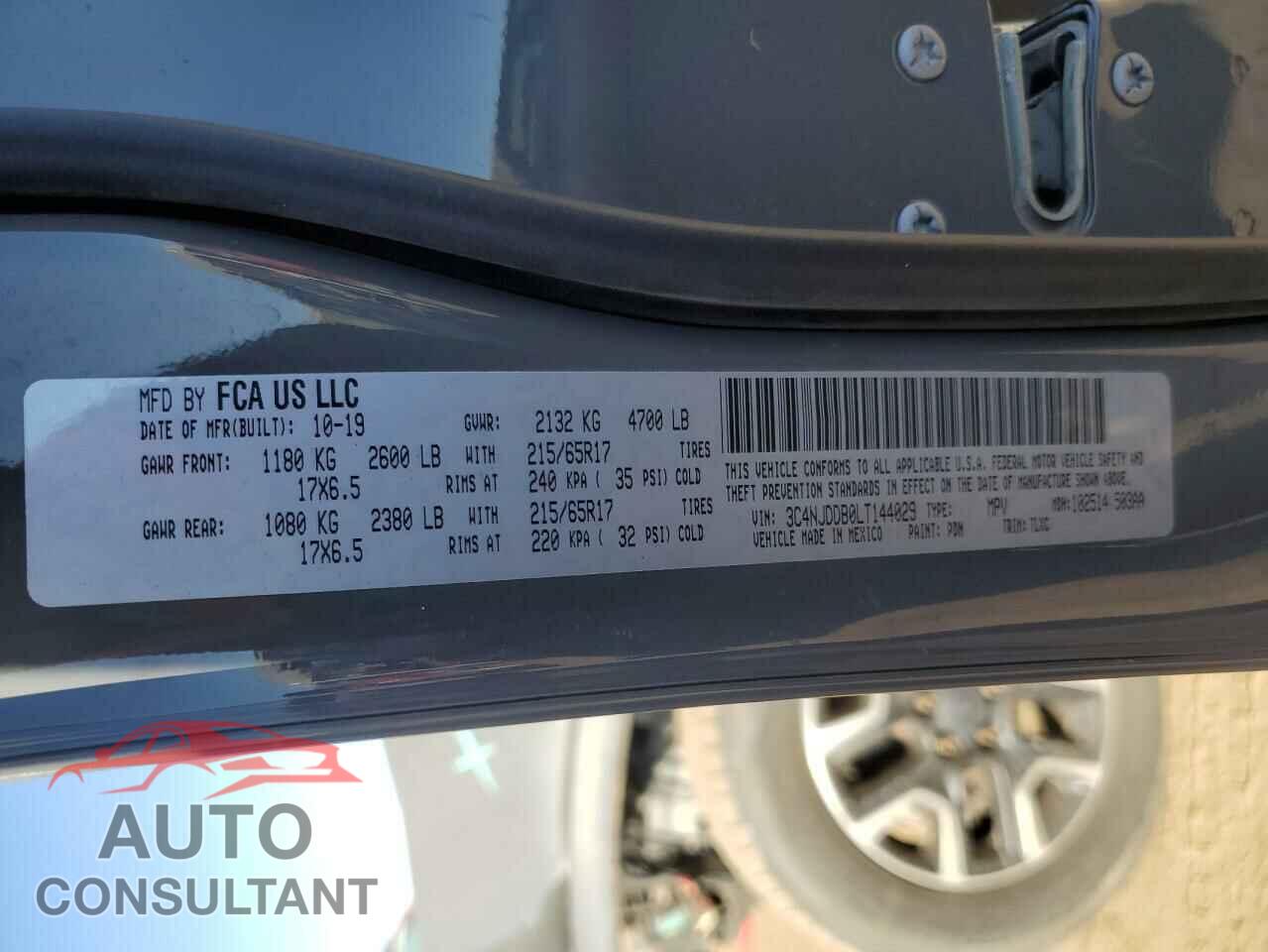 JEEP COMPASS 2020 - 3C4NJDDB0LT144029