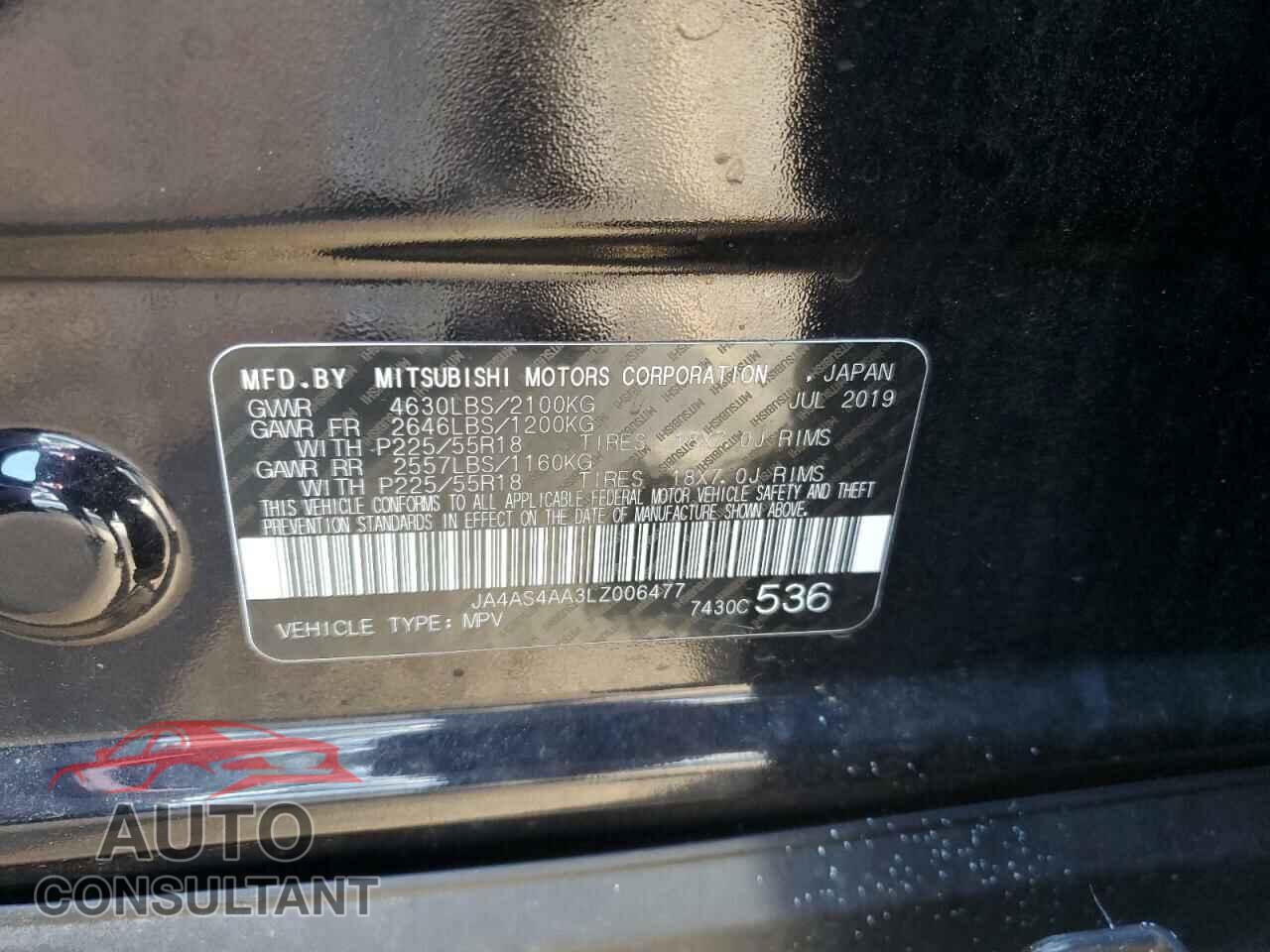 MITSUBISHI ECLIPSE 2020 - JA4AS4AA3LZ006477
