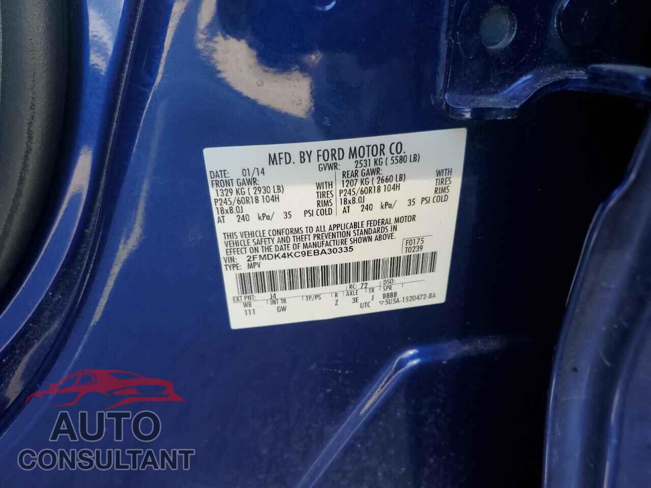FORD EDGE 2014 - 2FMDK4KC9EBA30335