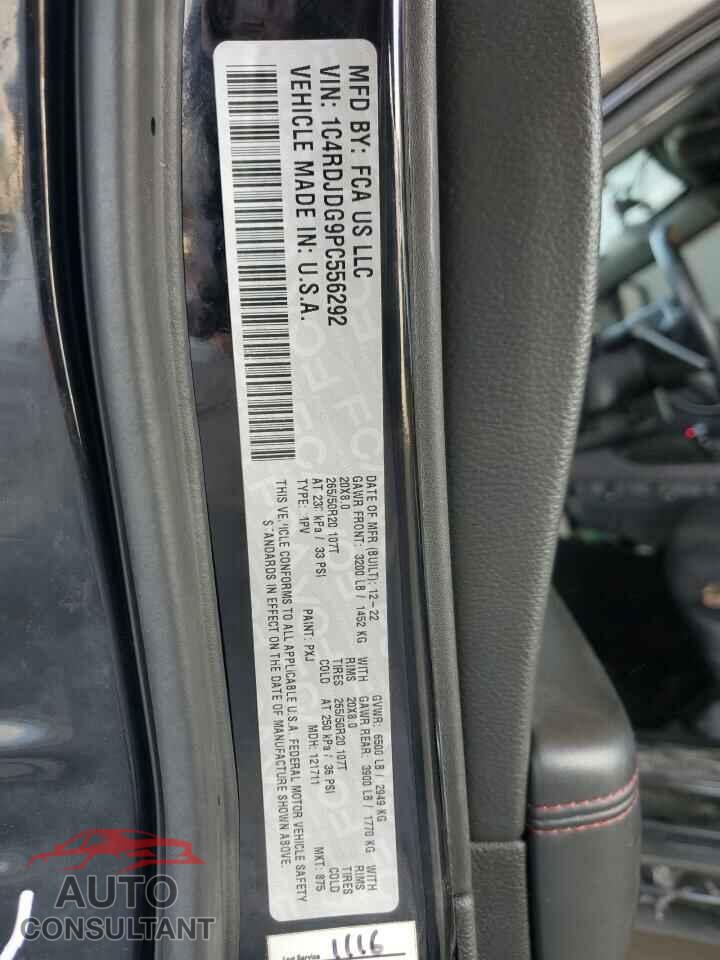 DODGE DURANGO 2023 - 1C4RDJDG9PC556292