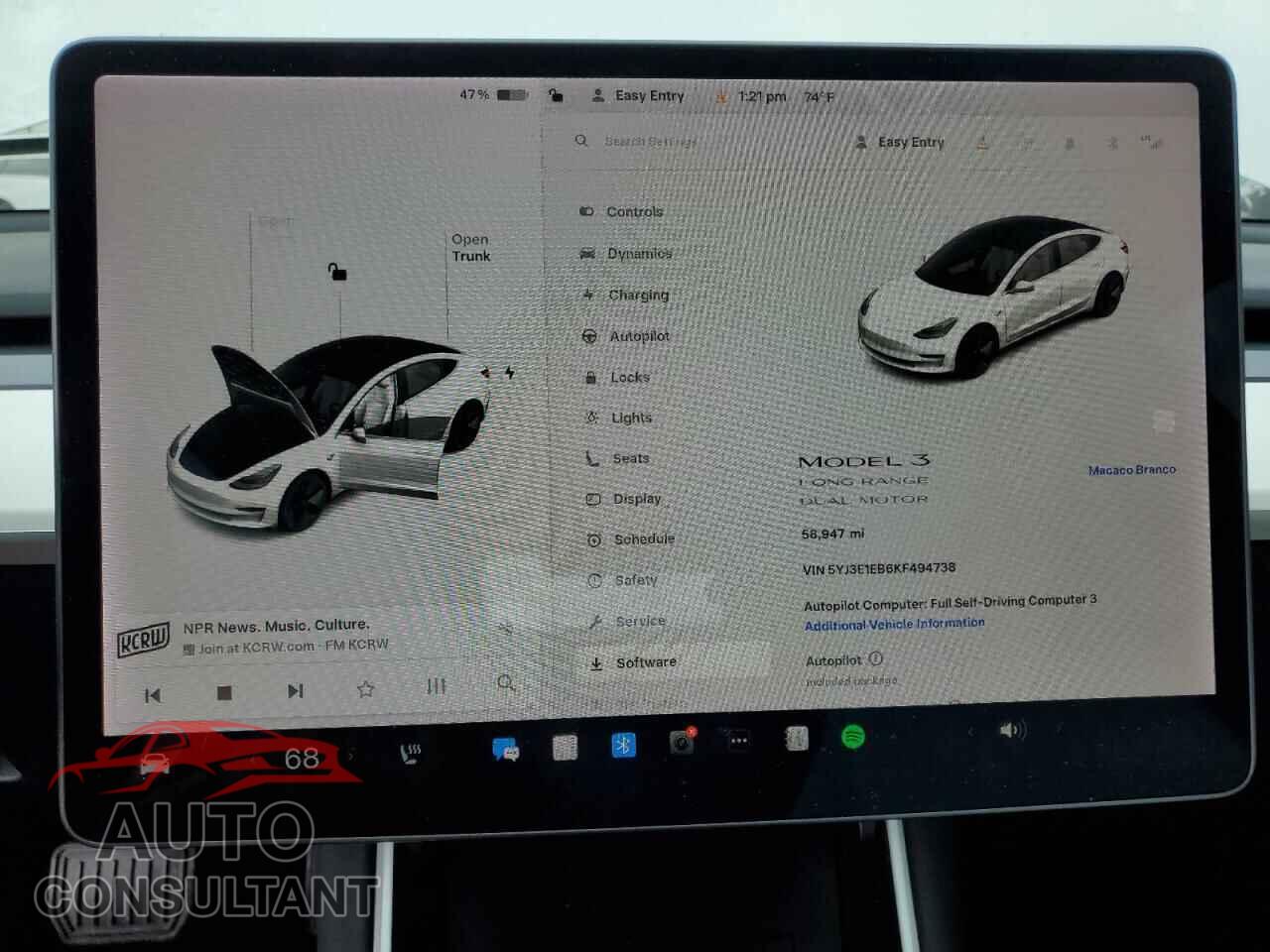 TESLA MODEL 3 2019 - 5YJ3E1EB6KF494738
