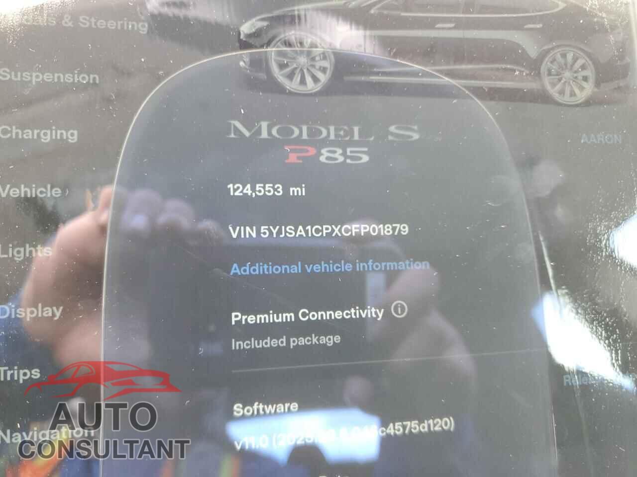 TESLA MODEL S 2012 - 5YJSA1CPXCFP01879