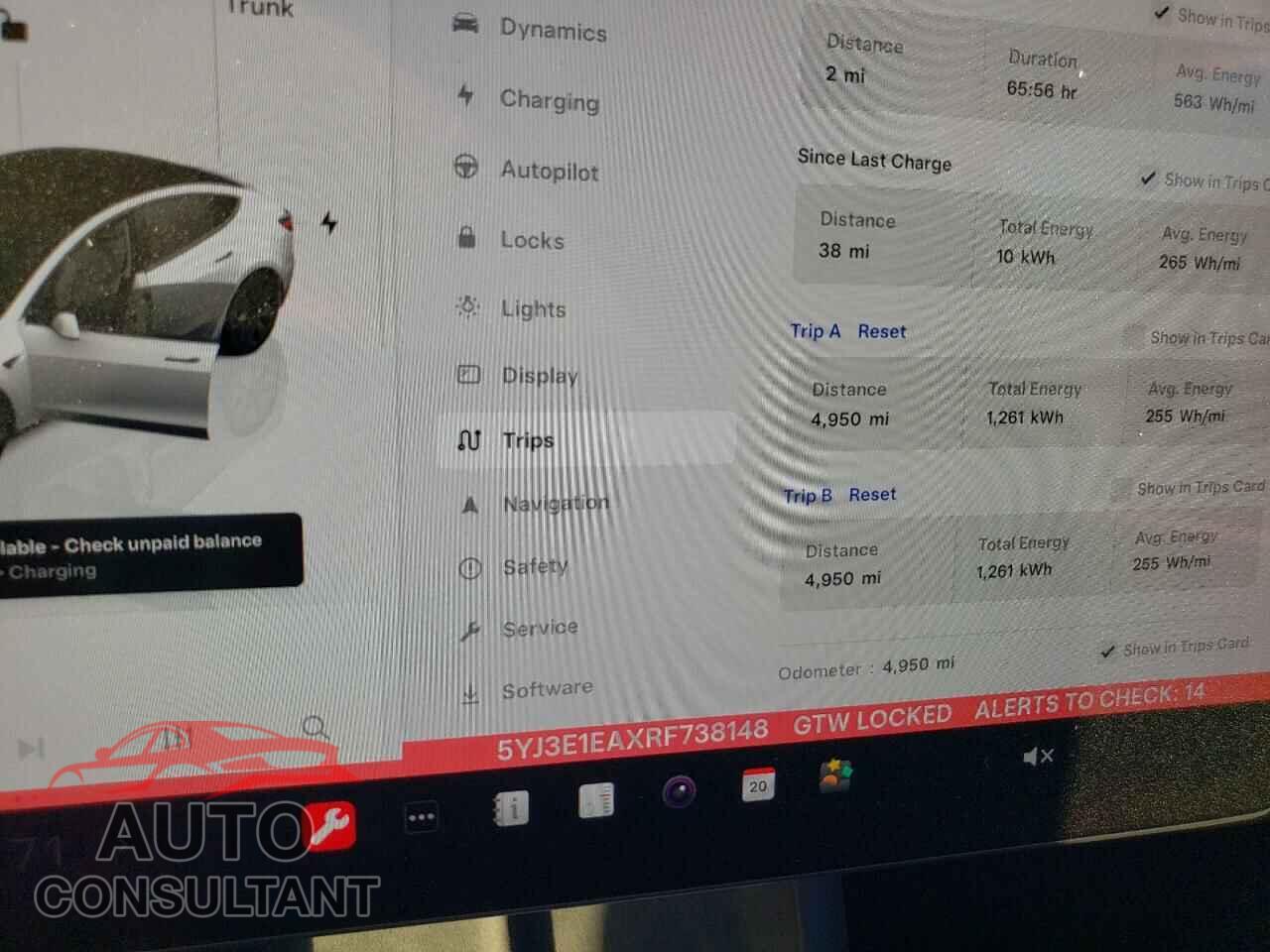 TESLA MODEL 3 2024 - 5YJ3E1EAXRF738148
