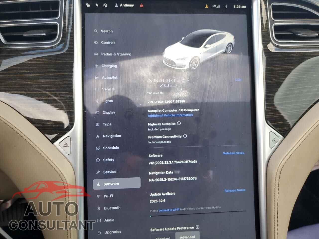 TESLA MODEL S 2016 - 5YJSA1E26GF125389