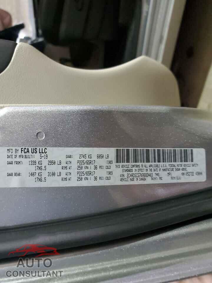 DODGE CARAVAN 2019 - 2C4RDGCG7KR683403
