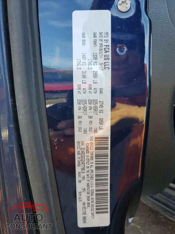 DODGE CARAVAN 2017 - 2C4RDGEG2HR779610