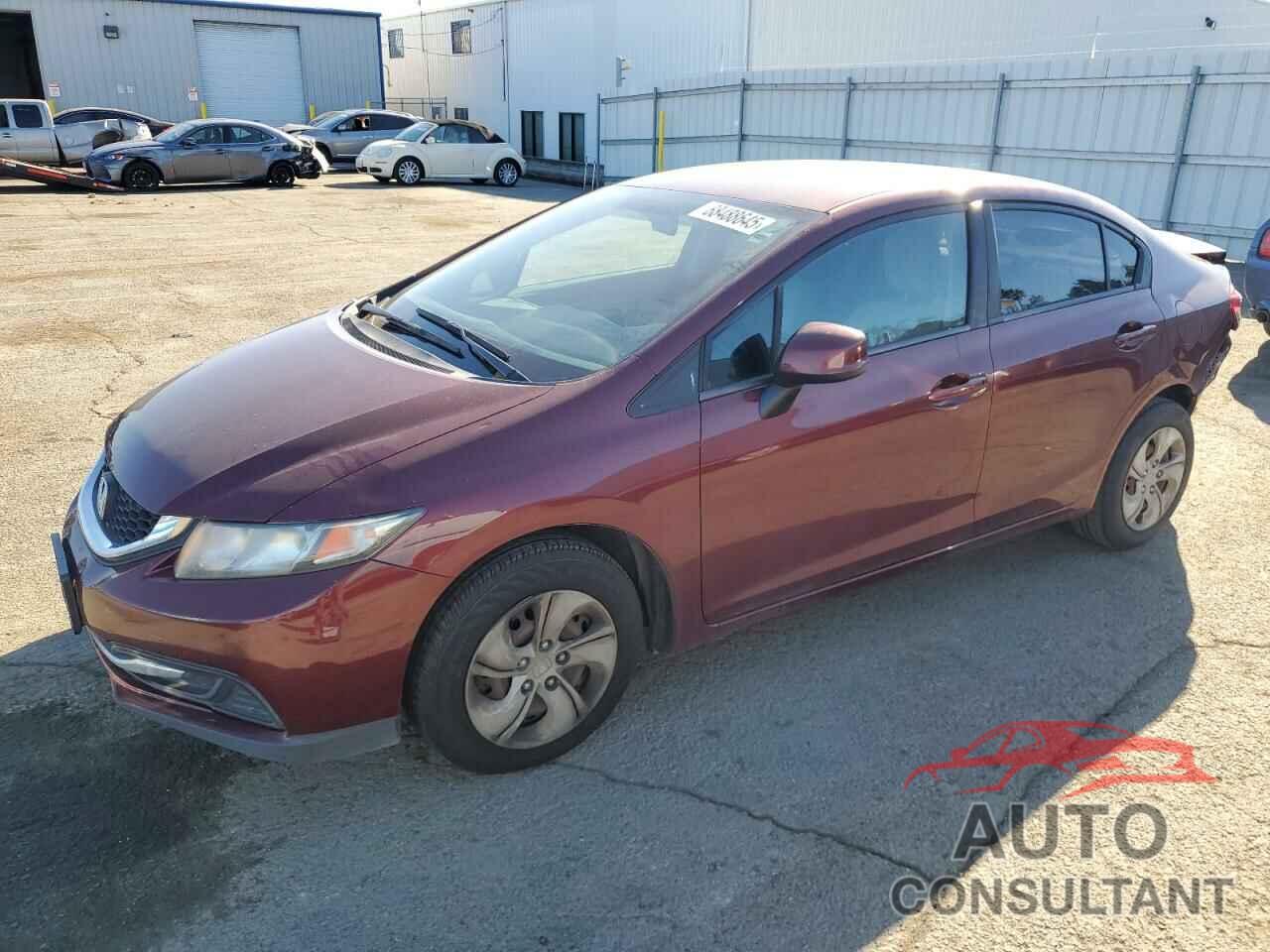 HONDA CIVIC 2013 - 2HGFB2F54DH549206