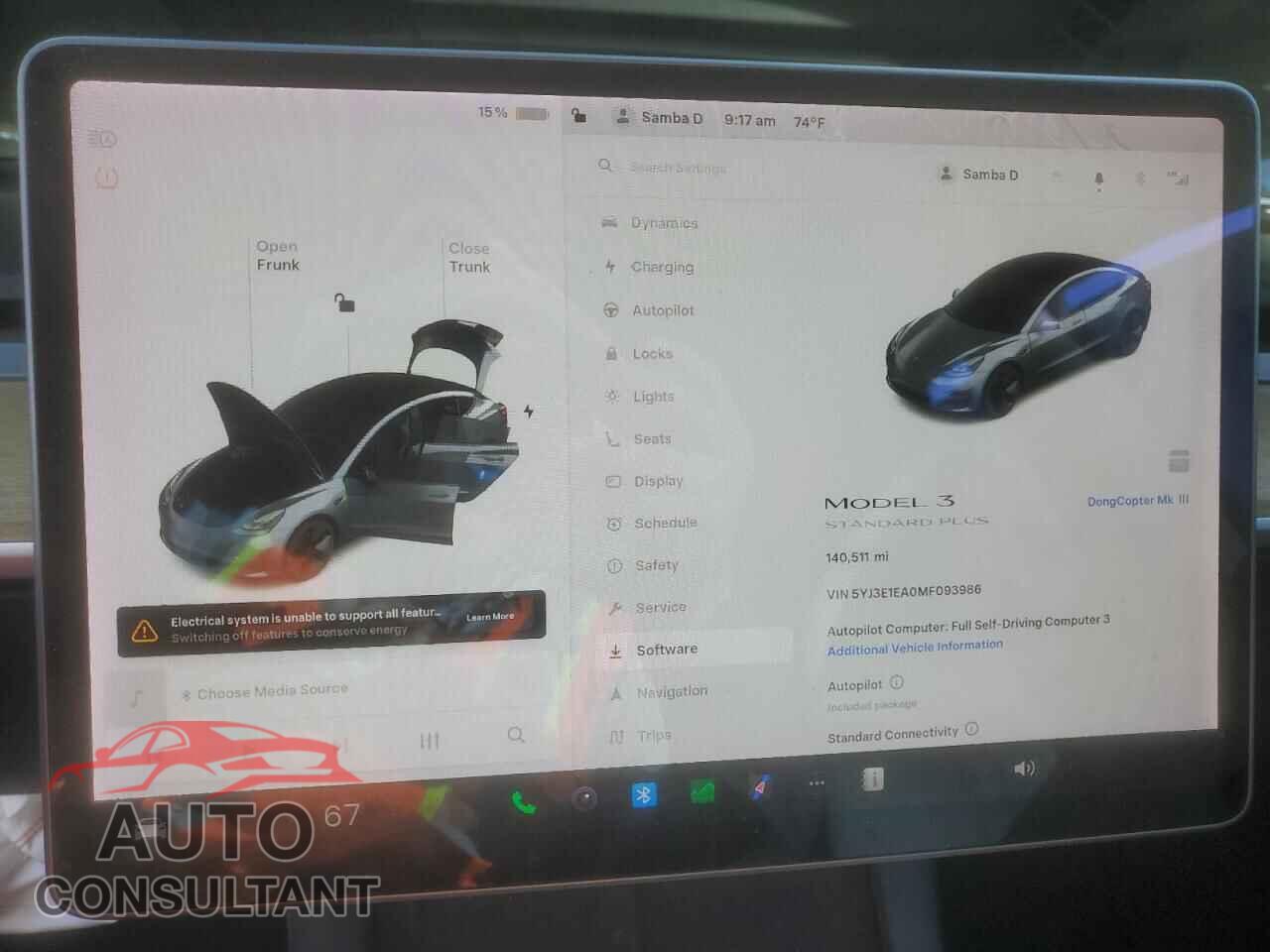 TESLA MODEL 3 2021 - 5YJ3E1EA0MF093986