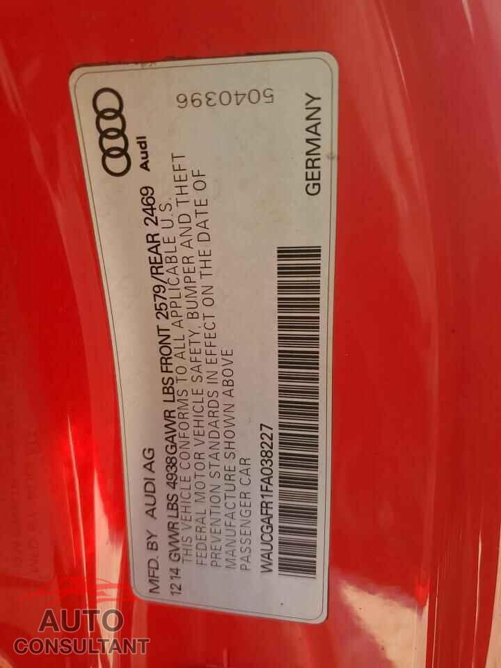 AUDI S5/RS5 2015 - WAUCGAFR1FA038227