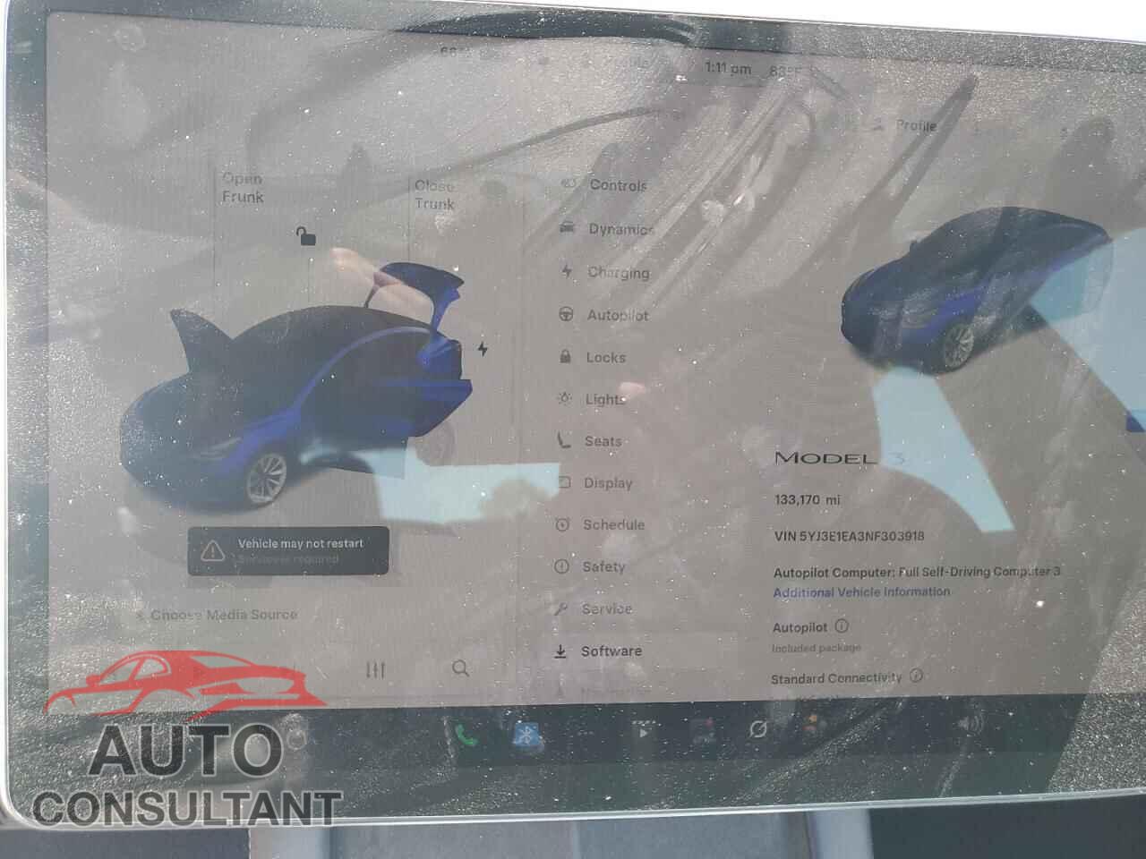 TESLA MODEL 3 2022 - 5YJ3E1EA3NF303918