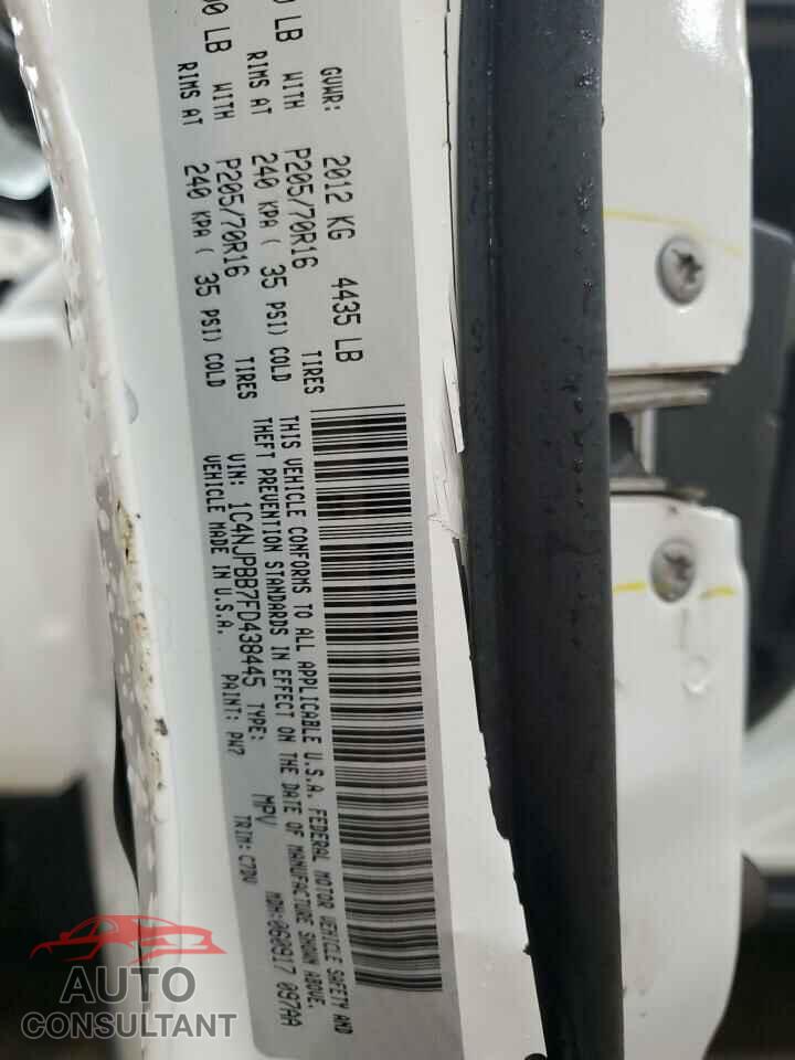 JEEP PATRIOT 2015 - 1C4NJPBB7FD438445