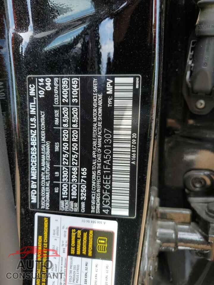MERCEDES-BENZ GL-CLASS 2015 - 4JGDF6EE1FA501307