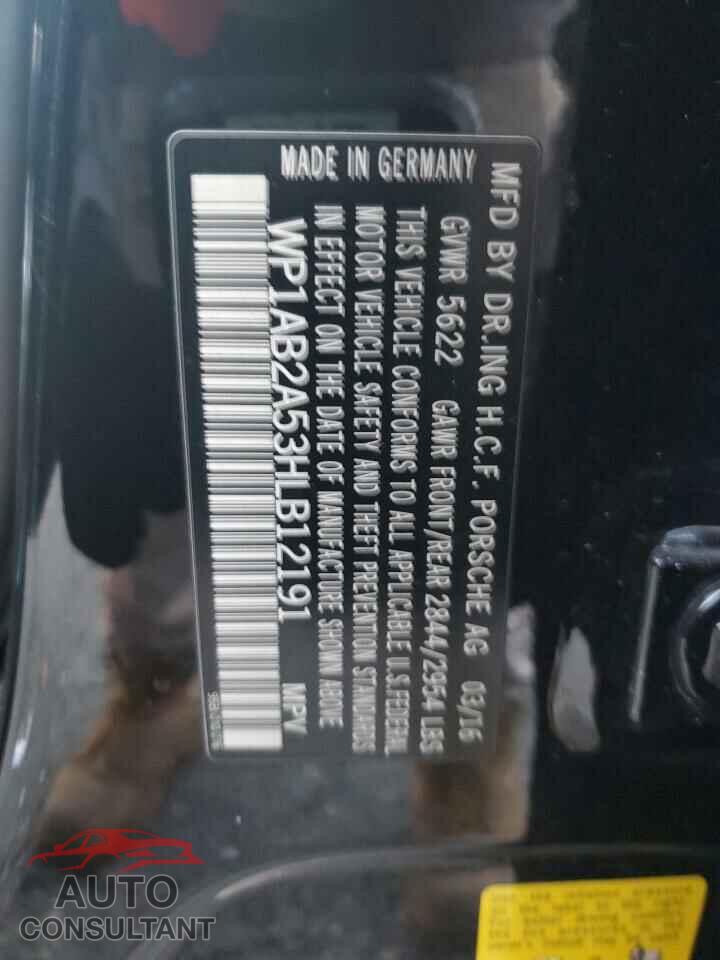 PORSCHE MACAN 2017 - WP1AB2A53HLB12191