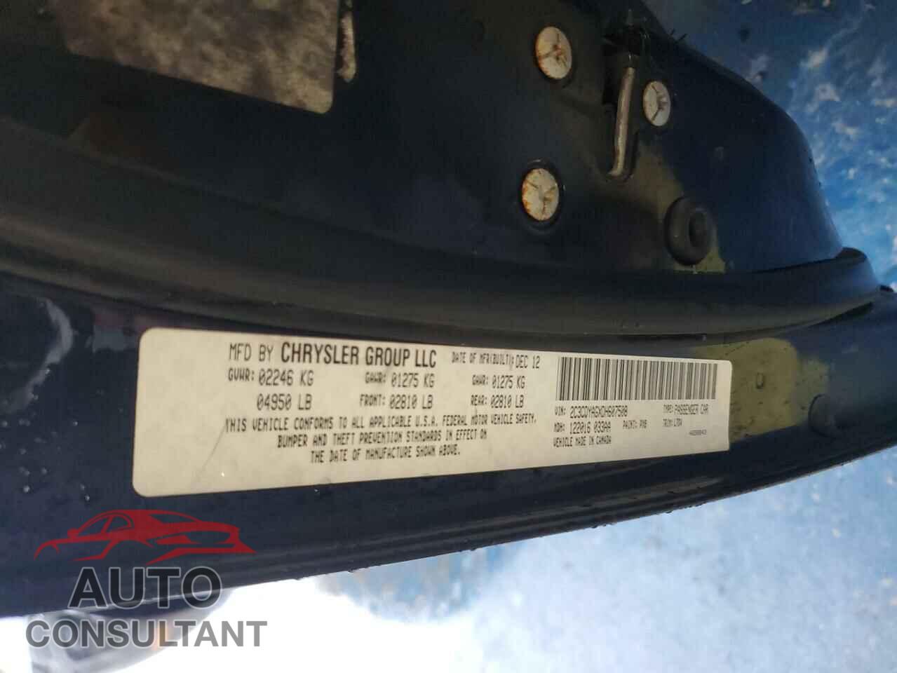 DODGE CHALLENGER 2013 - 2C3CDYAGXDH607508