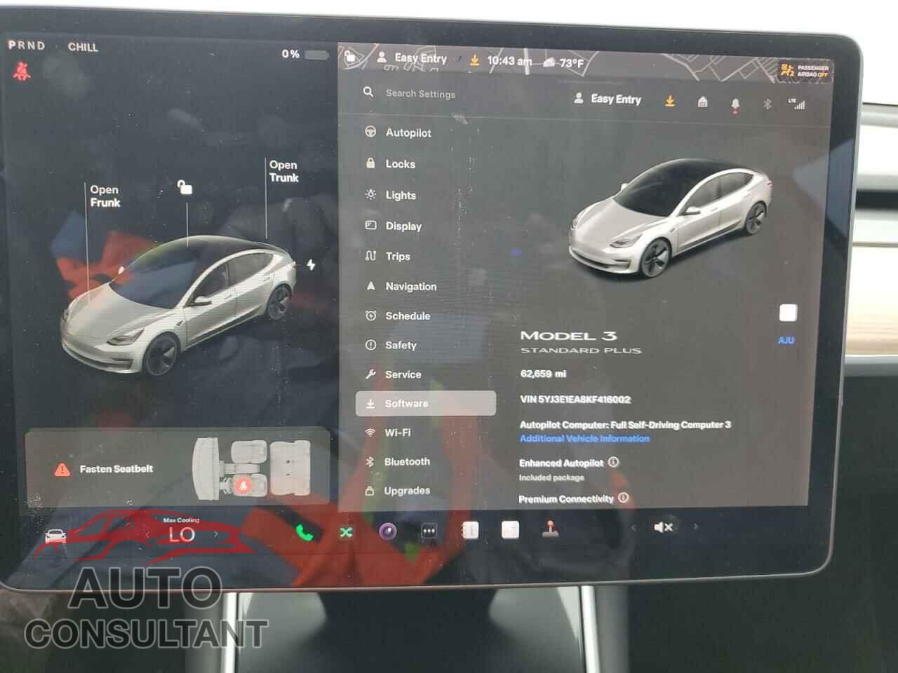 TESLA MODEL 3 2019 - 5YJ3E1EA8KF416002
