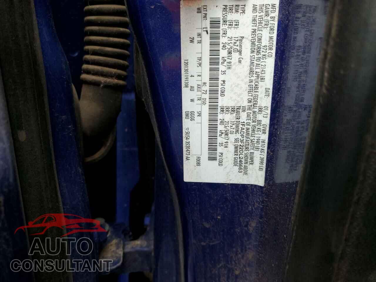 FORD FOCUS 2013 - 1FADP3F22DL246663