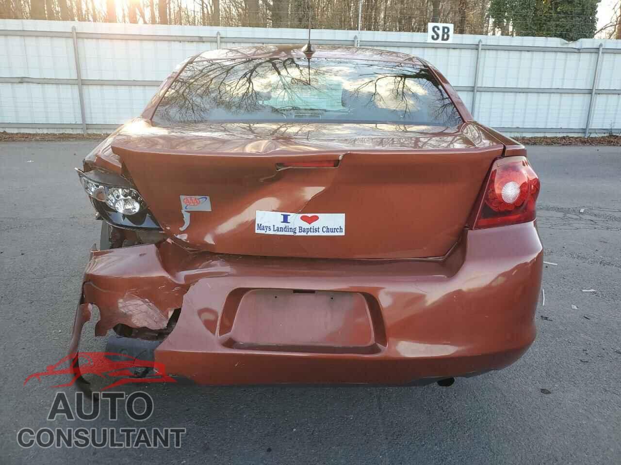 DODGE AVENGER 2012 - 1C3CDZAB6CN183163