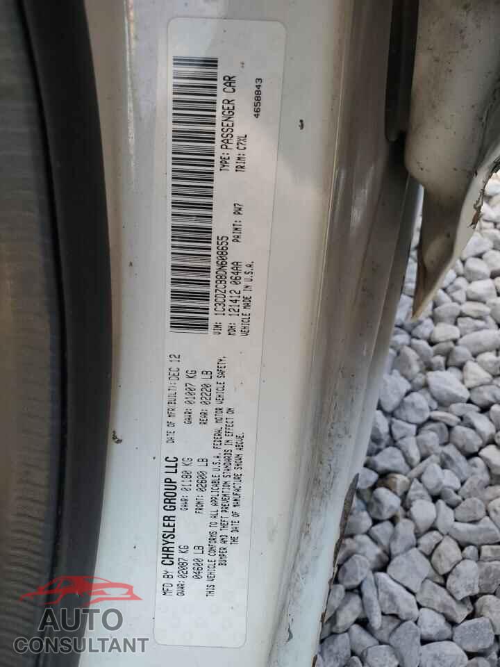 DODGE AVENGER 2013 - 1C3CDZCB8DN608655