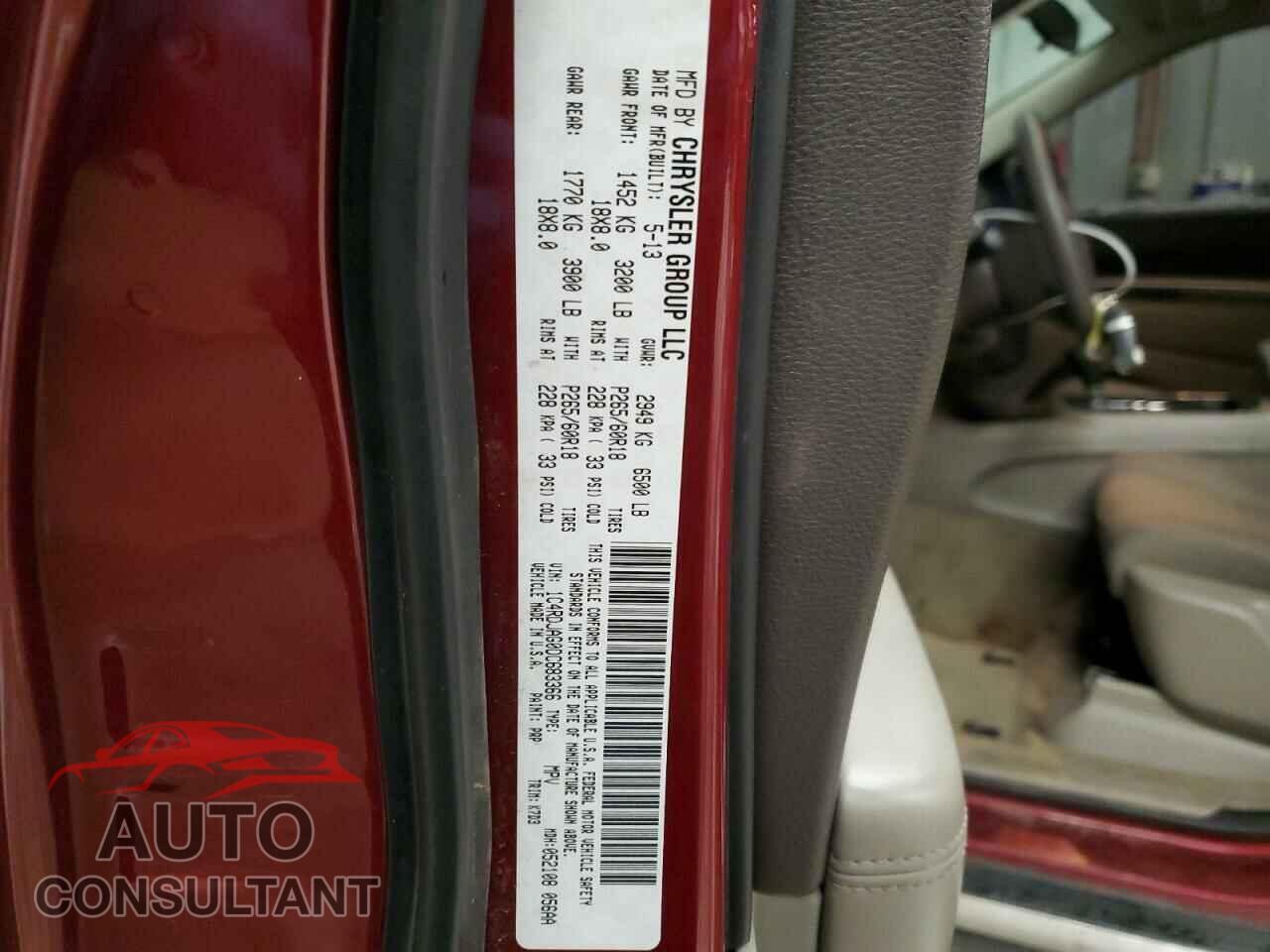 DODGE DURANGO 2013 - 1C4RDJAG0DC683366