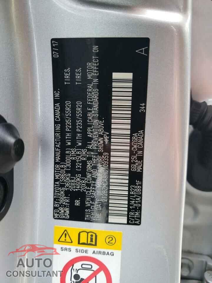 LEXUS RX350 2017 - 2T2BZMCA8HC109359