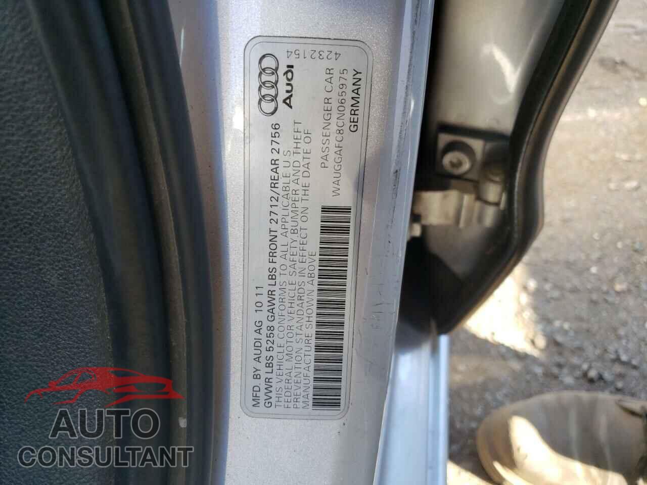 AUDI A6 2012 - WAUGGAFC8CN065975