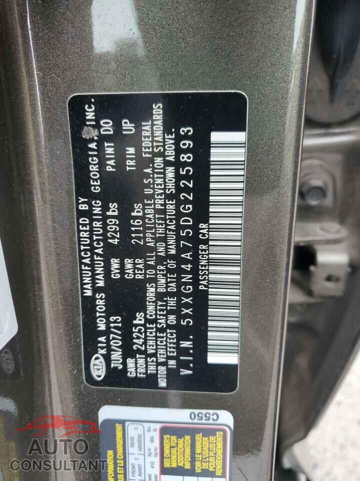 KIA OPTIMA 2013 - 5XXGN4A75DG225893