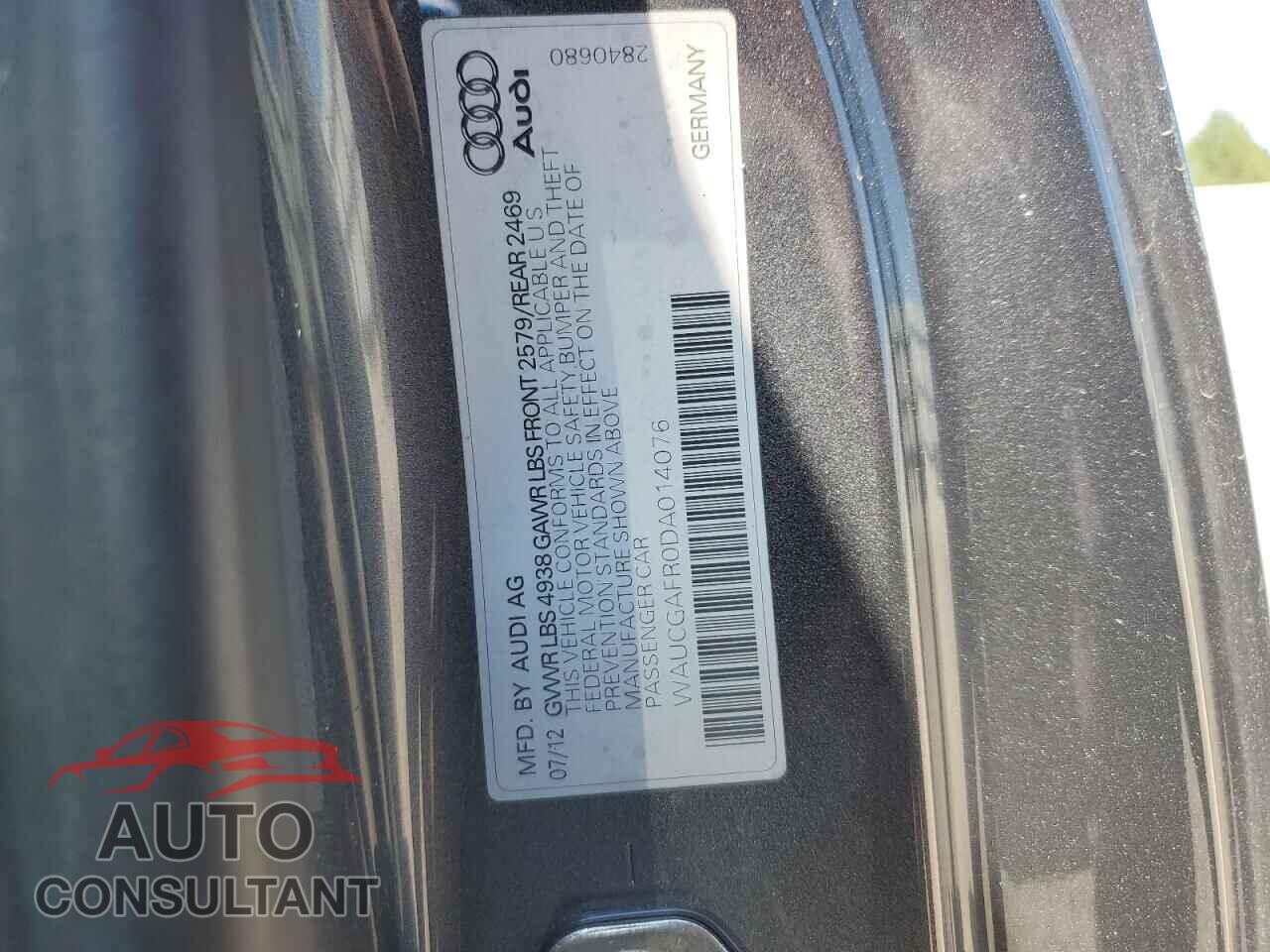 AUDI S5/RS5 2013 - WAUCGAFR0DA014076
