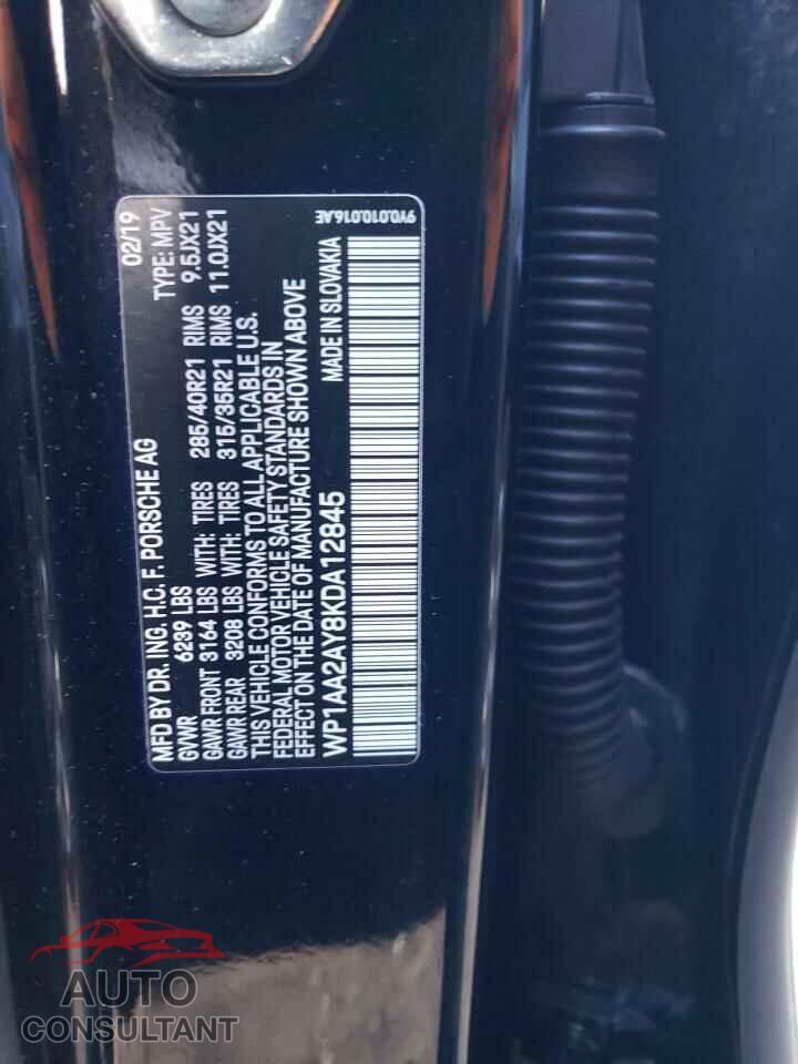 PORSCHE CAYENNE 2019 - WP1AA2AY8KDA12845