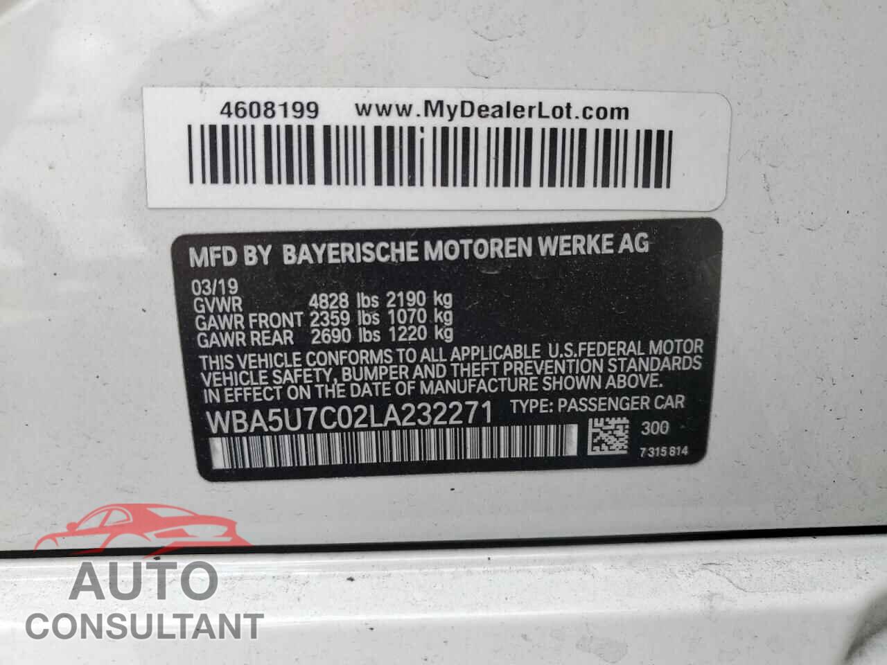 BMW M3 2020 - WBA5U7C02LA232271