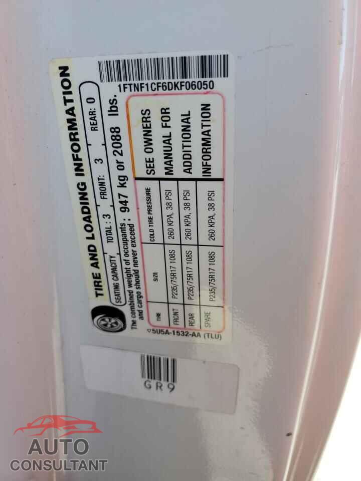 FORD All Models 2013 - 1FTNF1CF6DKF06050